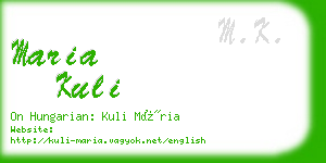 maria kuli business card